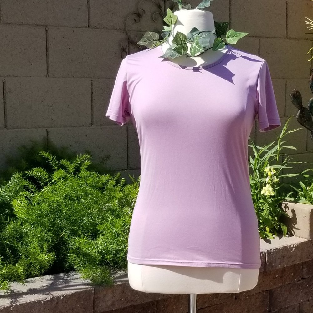 32 Degrees Cool - Lavender Women's Scoop Neck Short Sleeve T-Shirt Size XL